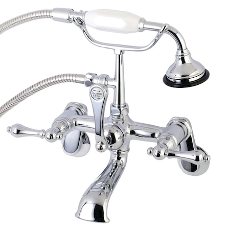 Kingston Brass Wall-Mount Clawfoot Tub Faucet, Polished Chrome, Tub Wall Mount AE52T1