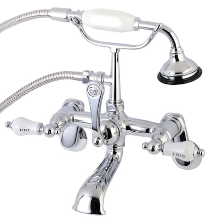 Kingston Brass Wall-Mount Clawfoot Tub Faucet, Polished Chrome, Tub Wall Mount AE54T1