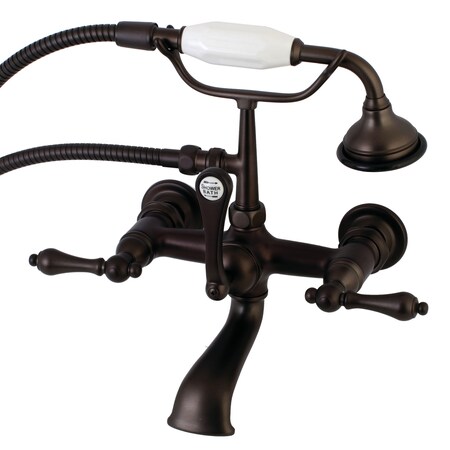 Kingston Brass Wall-Mount Clawfoot Tub Faucet, Oil Rubbed Bronze, Tub Wall Mount AE551T5