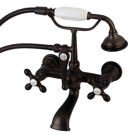 Kingston Brass Wall-Mount Clawfoot Tub Faucet, Oil Rubbed Bronze, Tub Wall Mount AE559T5