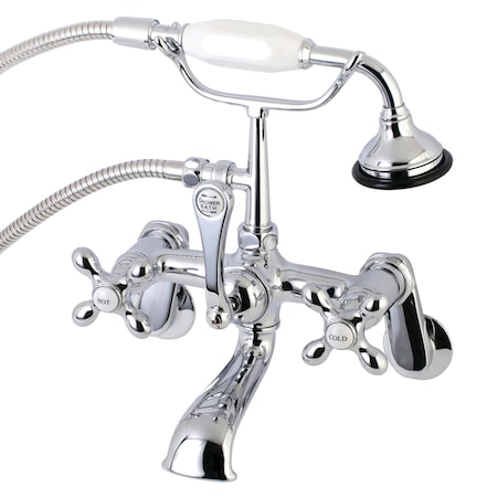 Kingston Brass Wall-Mount Clawfoot Tub Faucet, Polished Chrome, Tub Wall Mount AE58T1