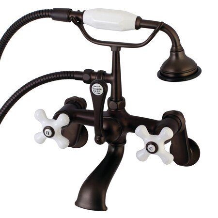 Kingston Brass Wall-Mount Clawfoot Tub Faucet, Oil Rubbed Bronze, Tub Wall Mount AE59T5