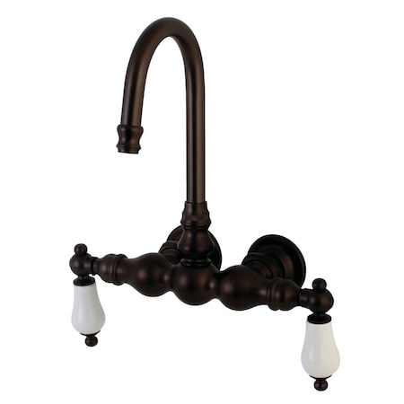 Kingston Brass Wall-Mount Clawfoot Tub Faucet, Oil Rubbed Bronze, Tub Wall Mount AE5T5