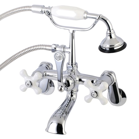 Kingston Brass Wall-Mount Clawfoot Tub Faucet, Polished Chrome, Tub Wall Mount AE60T1