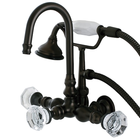 Kingston Brass Wall-Mount Clawfoot Tub Faucet, Oil Rubbed Bronze, Tub Wall Mount AE7T5WCL