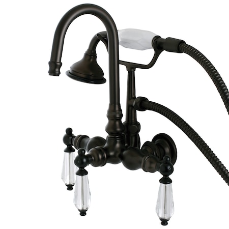 Kingston Brass Wall-Mount Clawfoot Tub Faucet, Oil Rubbed Bronze, Tub Wall Mount AE7T5WLL
