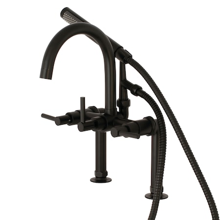 Kingston Brass Deck-Mount Clawfoot Tub Faucet, Matte Black, Deck Mount AE8100DL