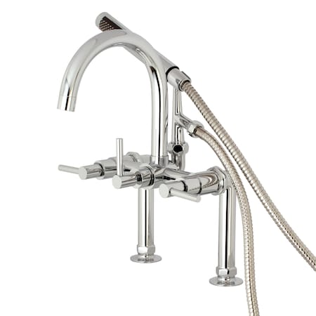 Kingston Brass Deck-Mount Clawfoot Tub Faucet, Polished Chrome, Deck Mount AE8101DL
