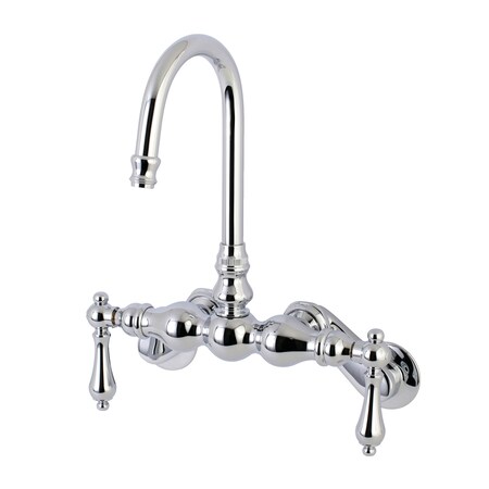 Kingston Brass Wall-Mount Clawfoot Tub Faucet, Polished Chrome, Tub Wall Mount AE82T1