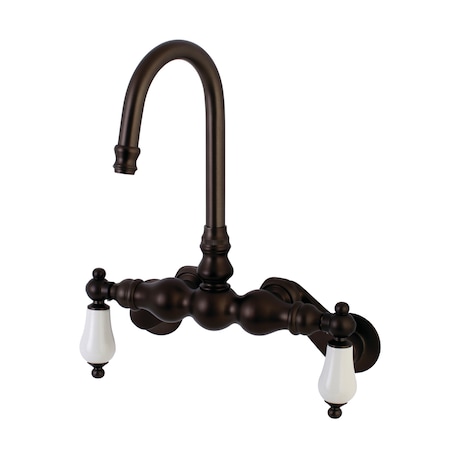 Kingston Brass Wall-Mount Clawfoot Tub Faucet, Oil Rubbed Bronze, Tub Wall Mount AE83T5
