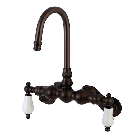 Kingston Brass Wall-Mount Clawfoot Tub Faucet, Oil Rubbed Bronze, Tub Wall Mount AE85T5