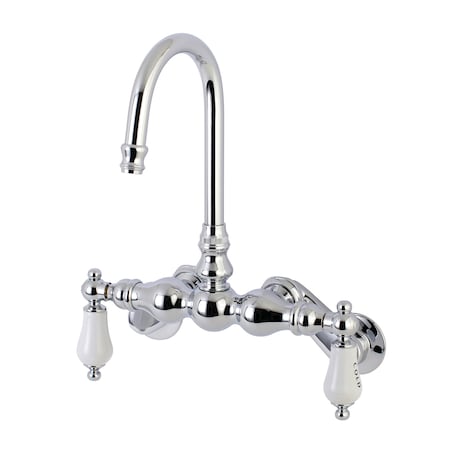 Kingston Brass Wall-Mount Clawfoot Tub Faucet, Polished Chrome, Tub Wall Mount AE86T1