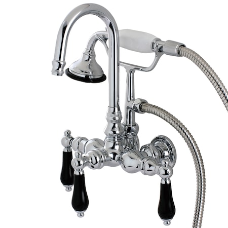 Kingston Brass Wall-Mount Clawfoot Tub Faucet, Polished Chrome, Tub Wall Mount AE8T1PKL