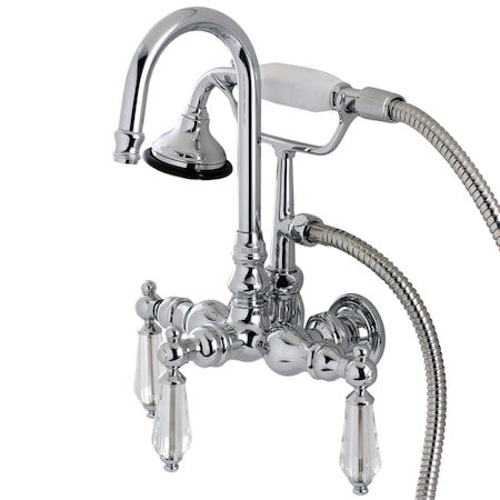 Kingston Brass Wall-Mount Clawfoot Tub Faucet, Polished Chrome, Tub Wall Mount AE8T1WLL