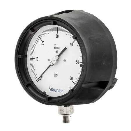 Pic Gauges Process Gauge, 0/60 psi, 1/4" NPT AHG6-A50.H19