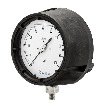 Pic Gauges Process Gauge, 0/100 psi, 1/4" NPT AHG6-A50.H21