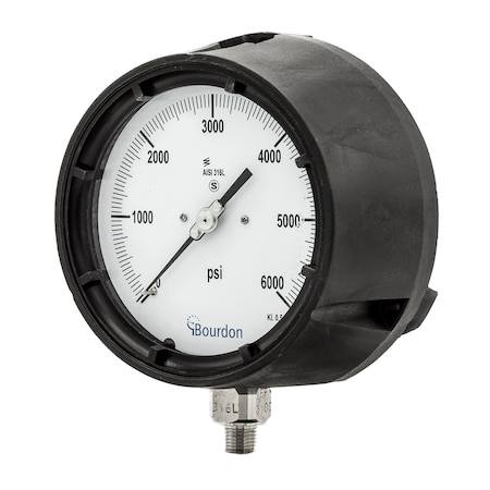 Pic Gauges Process Gauge, 0/6000 psi, 1/4" NPT AHG6-A50.H38