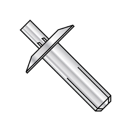 Zoro Select Nail Drive Anchor, 3/16" Dia., 1/2" L, Aluminum 1000 PK 10500ALA