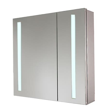 Ketcham 26" x 24" Surface Mounted/Recessed Polished Edge LED Medicine Cabinet ALD-2625-LED