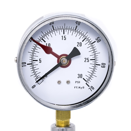 Pic Gauges 3 1/2 in Dial, 1/4 in NPT Lower Location, Black Steel Case Material ALTITUDE-354L-C