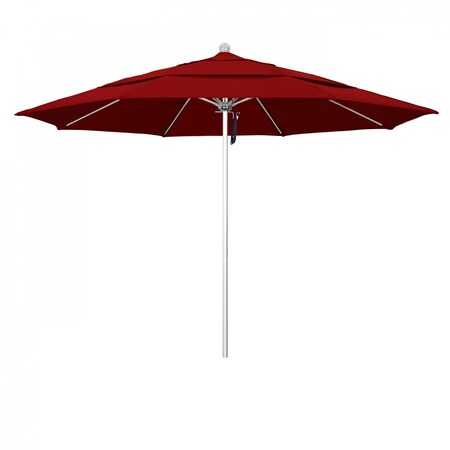 California Umbrella Patio Umbrella, Octagon, 107" H, Sunbrella Fabric, Jockey Red 194061000083