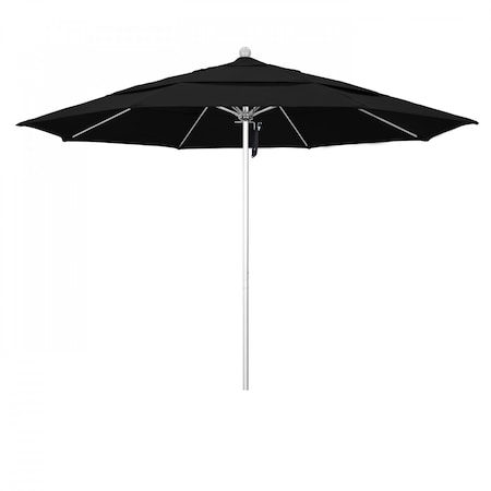 California Umbrella Patio Umbrella, Octagon, 107" H, Sunbrella Fabric, Black 194061000144