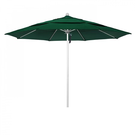 California Umbrella Patio Umbrella, Octagon, 107" H, Sunbrella Fabric, Forest Green 194061000274