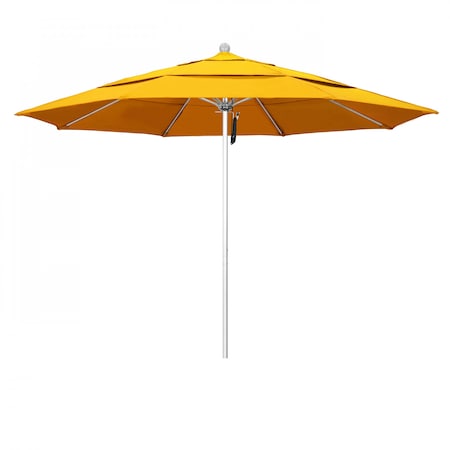 California Umbrella Patio Umbrella, Octagon, 107" H, Sunbrella Fabric, Sunflower Yellow 194061000298