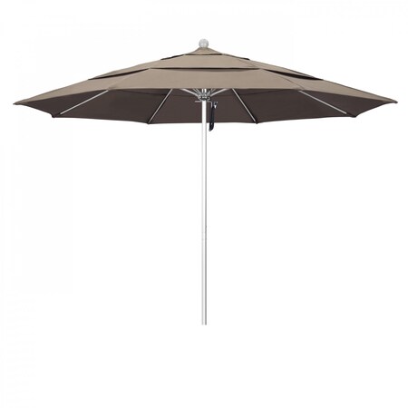 California Umbrella Patio Umbrella, Octagon, 107" H, Sunbrella Fabric, Taupe 194061000304