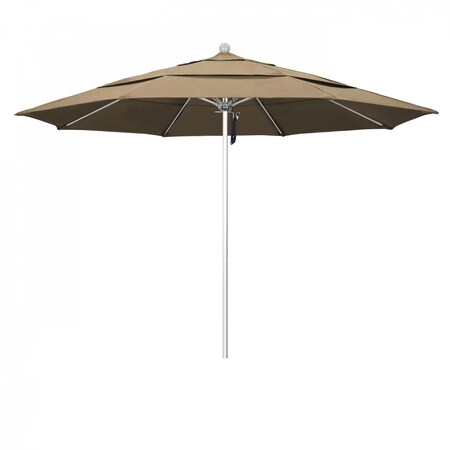 California Umbrella Patio Umbrella, Octagon, 107" H, Sunbrella Fabric, Heather Beige 194061000328