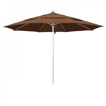 California Umbrella Patio Umbrella, Octagon, 107" H, Sunbrella Fabric, Teak 194061000335