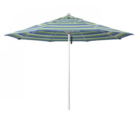 California Umbrella Patio Umbrella, Octagon, 107" H, Sunbrella Fabric, Seville Seaside 194061000380