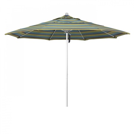 California Umbrella Patio Umbrella, Octagon, 107" H, Sunbrella Fabric, Astoria Lagoon 194061000403
