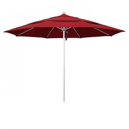 California Umbrella Patio Umbrella, Octagon, 107" H, Olefin Fabric, Red 194061000489