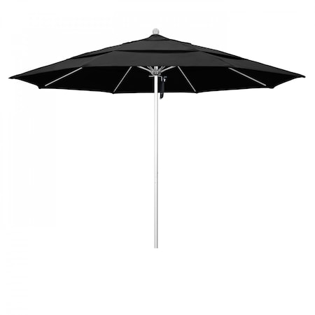 California Umbrella Patio Umbrella, Octagon, 107" H, Olefin Fabric, Black 194061000533