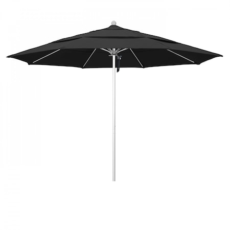 California Umbrella Patio Umbrella, Octagon, 107" H, Pacifica Fabric, Black 194061000670