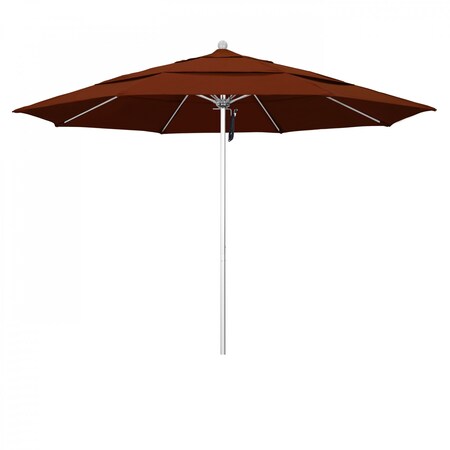 California Umbrella Patio Umbrella, Octagon, 107" H, Pacifica Fabric, Brick 194061000779