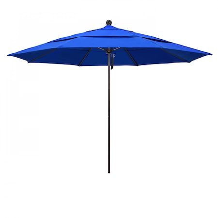 California Umbrella Patio Umbrella, Octagon, 107" H, Sunbrella Fabric, Pacific Blue 194061000908