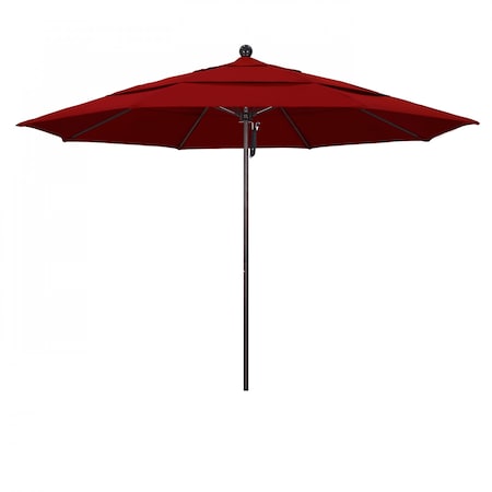 California Umbrella Patio Umbrella, Octagon, 107" H, Sunbrella Fabric, Jockey Red 194061000922