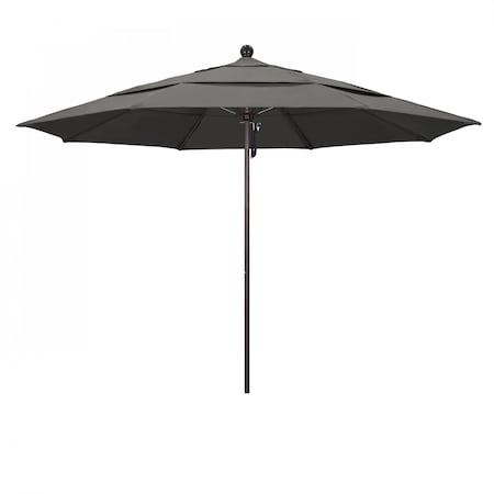 California Umbrella Patio Umbrella, Octagon, 107" H, Sunbrella Fabric, Charcoal 194061000939
