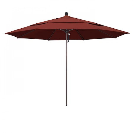 California Umbrella Patio Umbrella, Octagon, 107" H, Sunbrella Fabric, Henna 194061000977