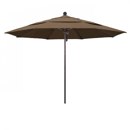 California Umbrella Patio Umbrella, Octagon, 107" H, Sunbrella Fabric, Cocoa 194061001066