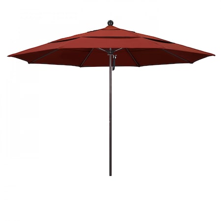 California Umbrella Patio Umbrella, Octagon, 107" H, Sunbrella Fabric, Terracotta 194061001103