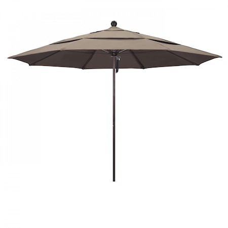 California Umbrella Patio Umbrella, Octagon, 107" H, Sunbrella Fabric, Taupe 194061001141