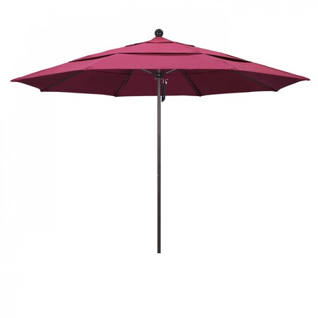 California Umbrella Patio Umbrella, Octagon, 107" H, Sunbrella Fabric, Hot Pink 194061001158