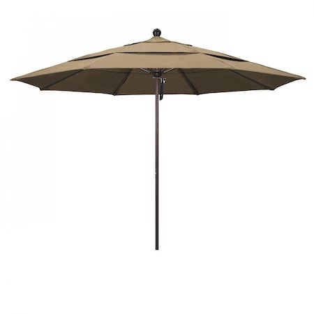 California Umbrella Patio Umbrella, Octagon, 107" H, Sunbrella Fabric, Heather Beige 194061001165