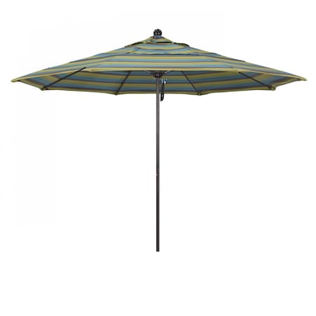 California Umbrella Patio Umbrella, Octagon, 107" H, Sunbrella Fabric, Astoria Lagoon 194061001240