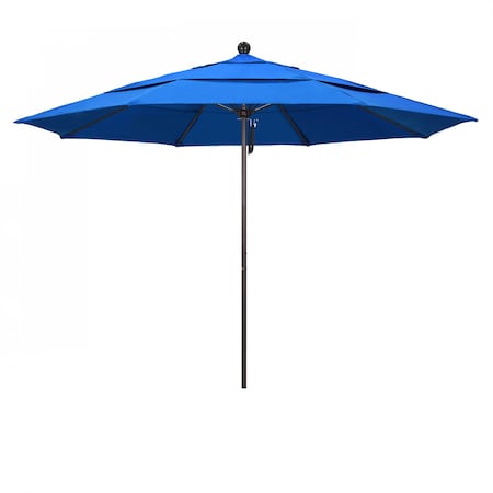 California Umbrella Patio Umbrella, Octagon, 107" H, Olefin Fabric, Royal Blue 194061001288
