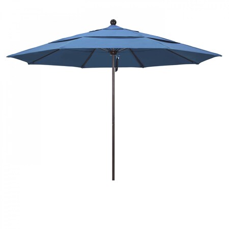 California Umbrella Patio Umbrella, Octagon, 107" H, Olefin Fabric, Frost Blue 194061001356