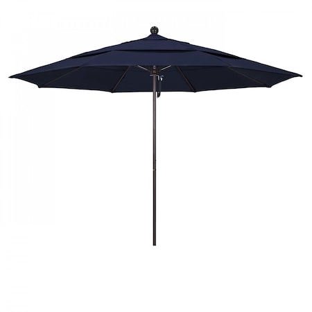 California Umbrella Patio Umbrella, Octagon, 107" H, Pacifica Fabric, Navy 194061001608